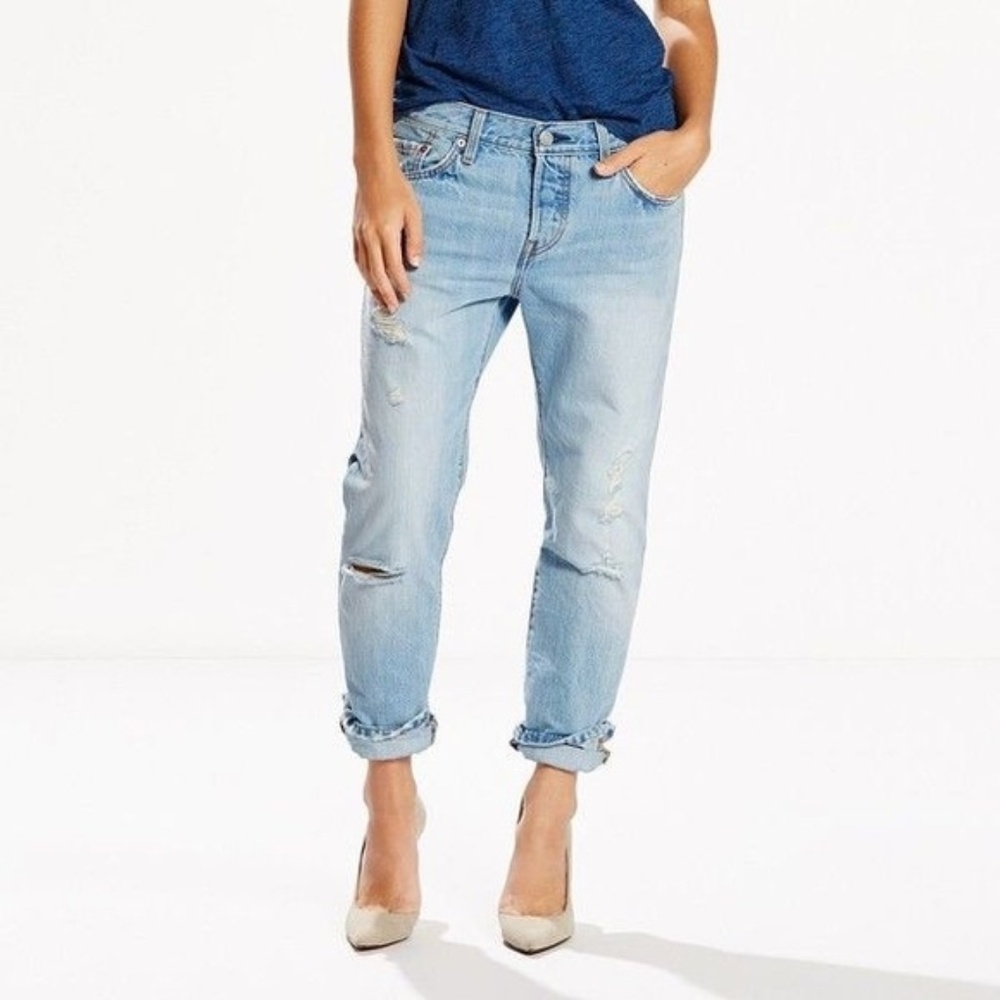 Levi's 501 CT Distressed Boyfriend Jeans Sz 29